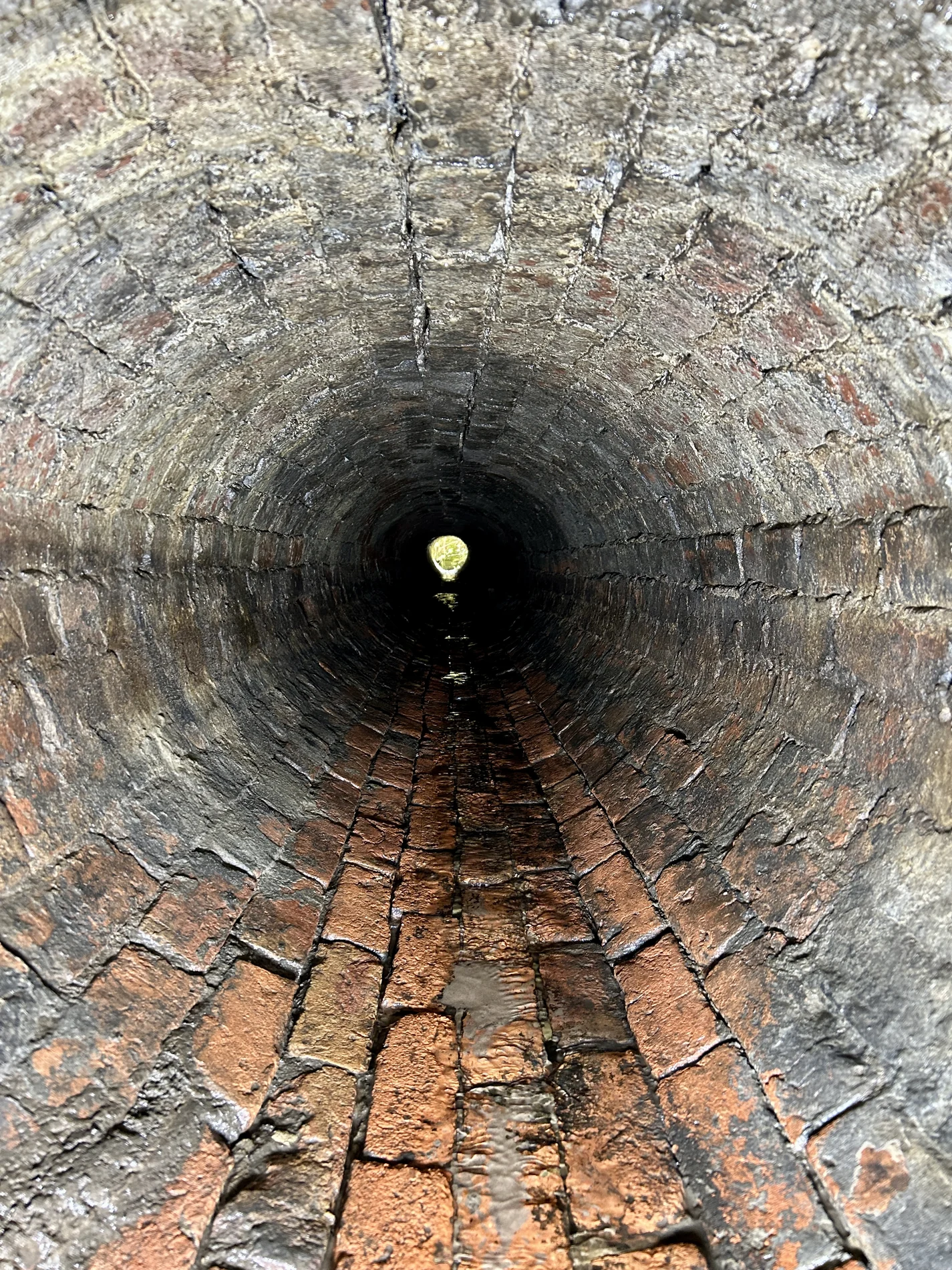 Cleaned brick culvert after completion of works